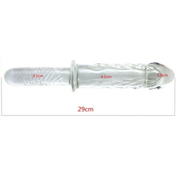 Dildo Glasgriff Ice King 16.5 x 5.2cm