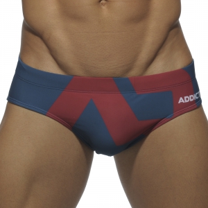 Addicted Giant AD Logo Swim Shorts Navy Blue