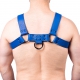 Leather Harness Snap Blue