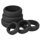 Lot of 6 Silicone Cockrings Hyperion Black