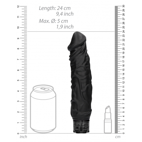 Dildo vibratório realista para cima 20 x 4,6cm