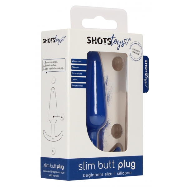 Plug Slim Butt 7.5 x 2cm Bleu