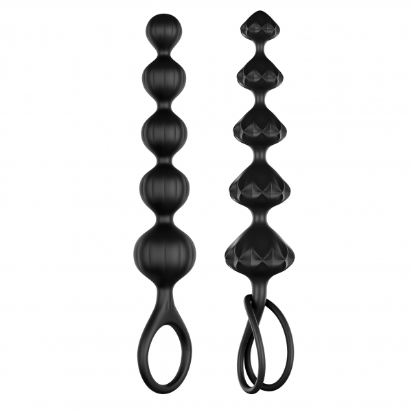 Kit de 2 chapelets Satisfyer beads - Noirs