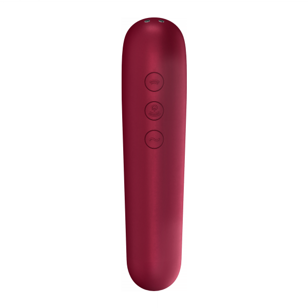 Duplo Estimulador Clitoral do Amor + Vibrador Vermelho