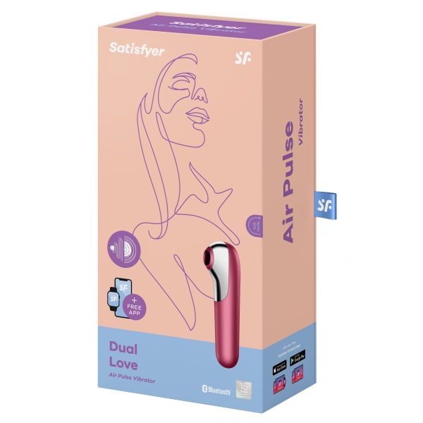 Dual Love Red Clitoral Stimulator + Vibrator