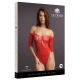 Fato Rhinestone Open Body - Vermelho