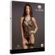 Jade open bodysuit with garter belt effect - Black