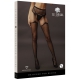 Garter belt effect tights with rhinestones Lana - Black