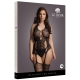 LACE SUSPENDER Plus Size - Nero