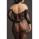 Fato Aberto Tamanho Grande LACE SLEEVED - Preto