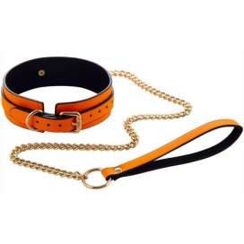 Collar naranja luminoso fosforescente