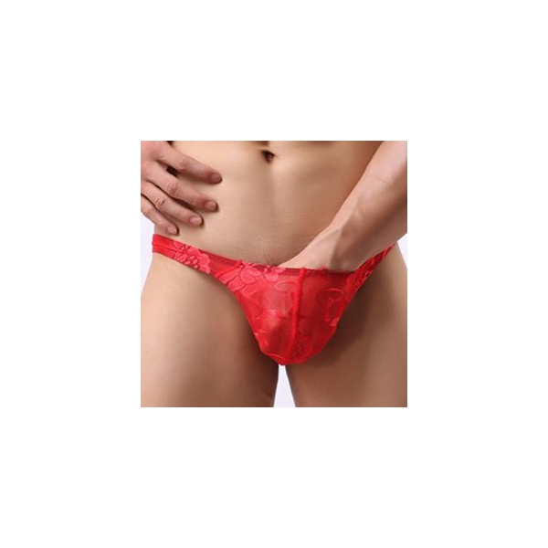 Red Lace Thong MANKINI