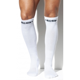 ES Collection Chaussettes hautes NEVER BACK DOWN Blanches