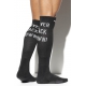 NEVER BACK DOWN High Socks Black