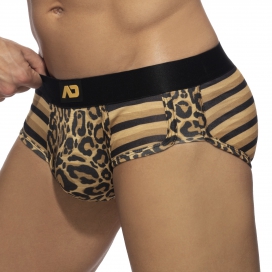 LEO STRIPE Brown Briefs