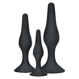 Kit 3 Plugs Silicone CURVY Noirs