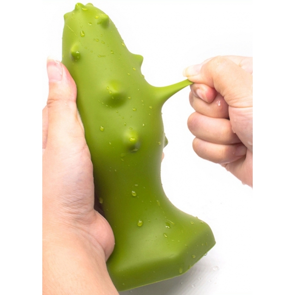 Tampão de silicone Monster Spike M 12 x 4,5cm Verde