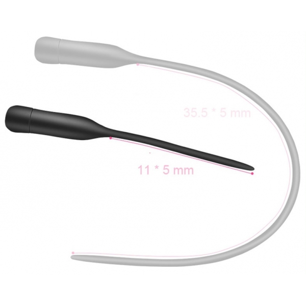 Tigly Small silicone vibrating urethra rod 11cm - Diameter 5mm
