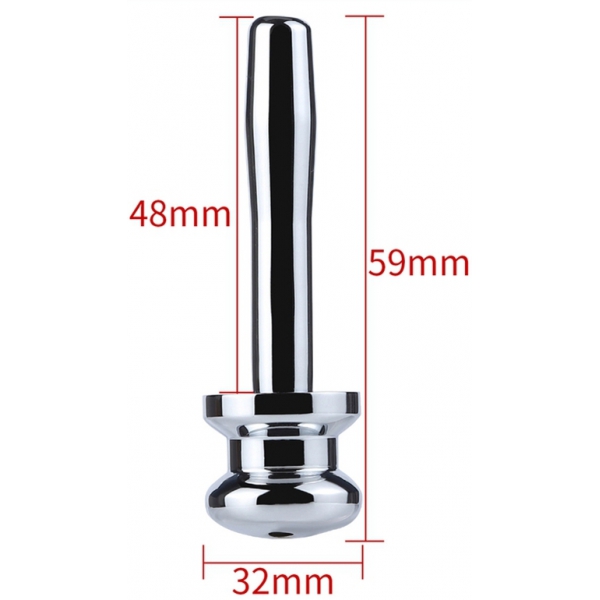 Penisplug durchbohrt Hollow 5cm - Durchmesser 9mm