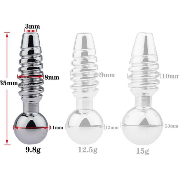 Plug Penis durchbohrt Screw 2.5cm - Durchmesser 8mm