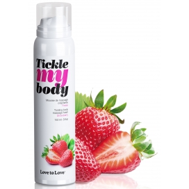 Knisternder Massageschaum Tickle My Body Erdbeere 150ml