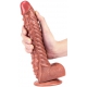 Dildo com costela 22 x 5cm Castanho