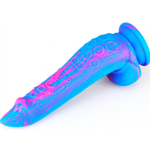 Dildo de Silicone Inkipus 18 x 5,5cm Azul-Rosa