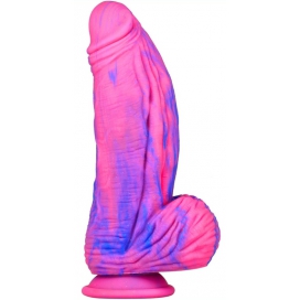 Dildo de Silicone Dick Gordo 18 x 6,5cm Pink-Blue