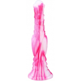 Dildo Dog lungo 26 x 6 cm bianco-rosa