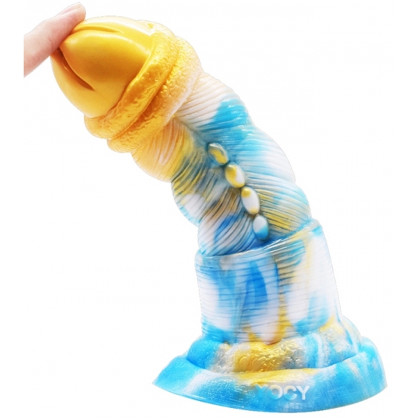 Nox Dildo 18 x 6cm Gold-Blau