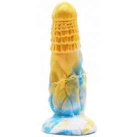 Fheniks Dildo 18 x 6cm Gold-Blau