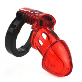 Adjustable chastity cage 10 x 3.5cm Red