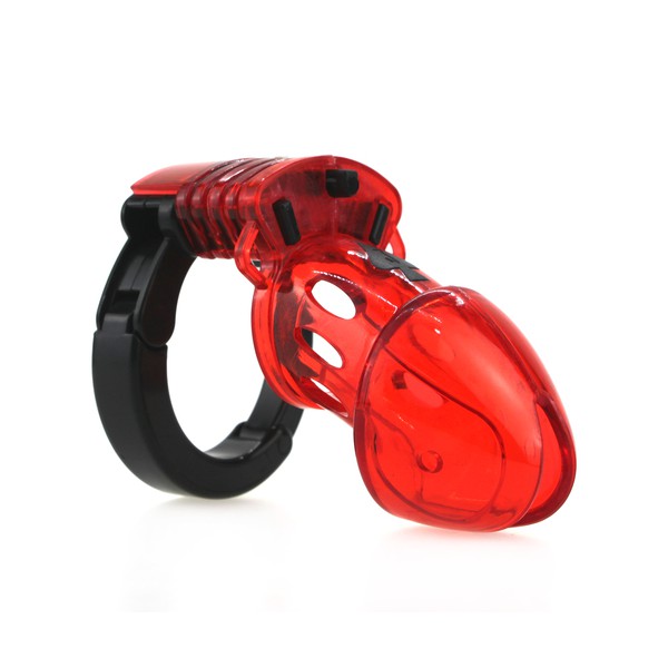 Adjustable chastity cage 10 x 3.5cm Red