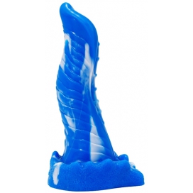 Lizard Dildo 20 x 5cm Blau-Weiß