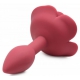 Plug Booty Blum in silicone con rosa 7,5 x 3 cm