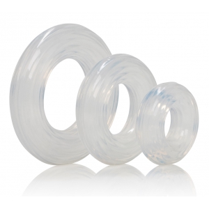 Calexotics Set di 3 anelli trasparenti