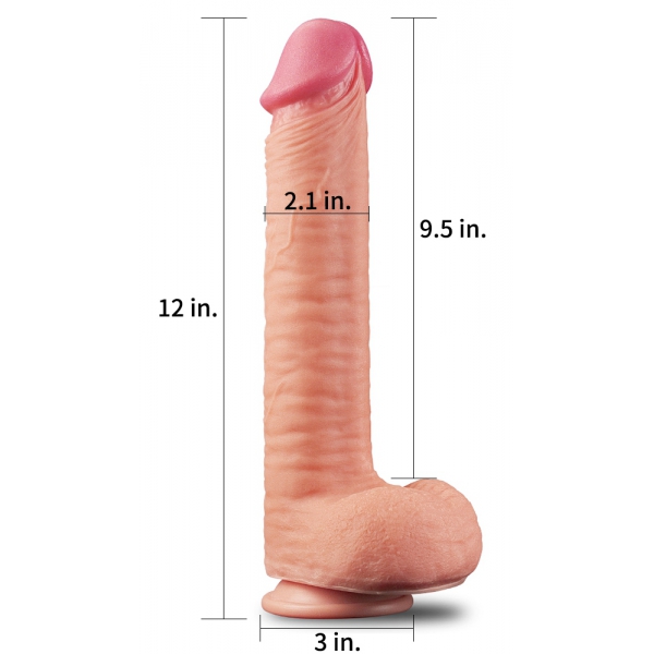 Gode réaliste King Size XL Nature Cock 25 x 6cm 
