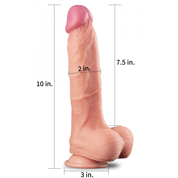 Consolador realista Uppy King Size Nature Cock 19 x 5cm