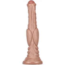 Dildo Monster Hond lang 26 x 6cm Lichtbruin