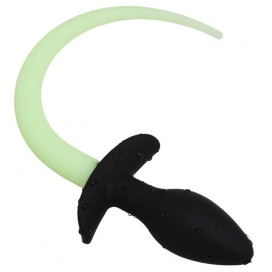 Kinky Puppy Plug Luminous Puppy Tail 8 x 3.2cm Fluorescent Green