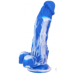 F*CK MY COLOR Dildo Gridy 15 x 4 cm Blu-Bianco