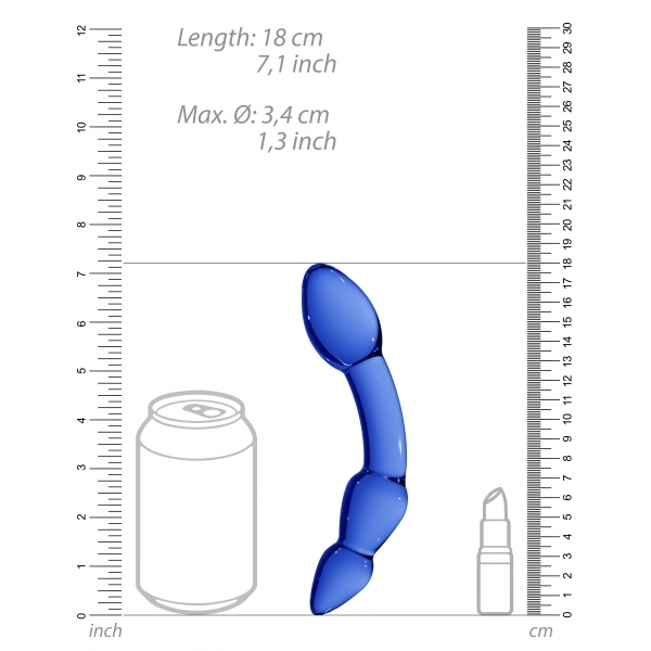 Glass dildo Superior 18 x 3.4cm