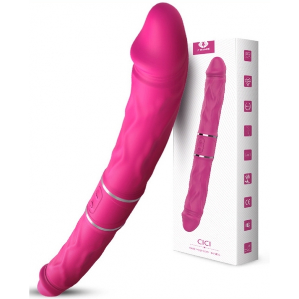 Pyrios Pink Vibrierender Doppeldildo 35 x 3.5cm