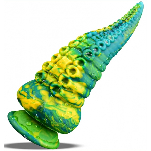 Dildo de tentáculo Sealik 20 x 8cm Verde-amarelo