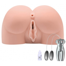 Masturbatore realistico vibrante Lady Snug Vulva-Anus