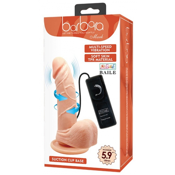 Dildo vibrante Baile Mark 12 x 3,5 cm