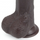 Dildo a pelle scorrevole 13 x 3,5 cm marrone