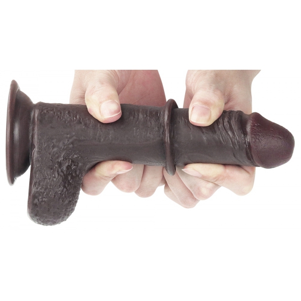 Sliding Skin Dildo 13 x 3.5cm Braun