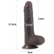 Sliding Skin Dildo 13 x 3.5cm Braun