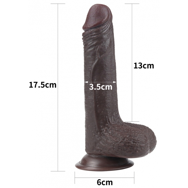 Sliding Skin Dildo 13 x 3.5cm Bruin